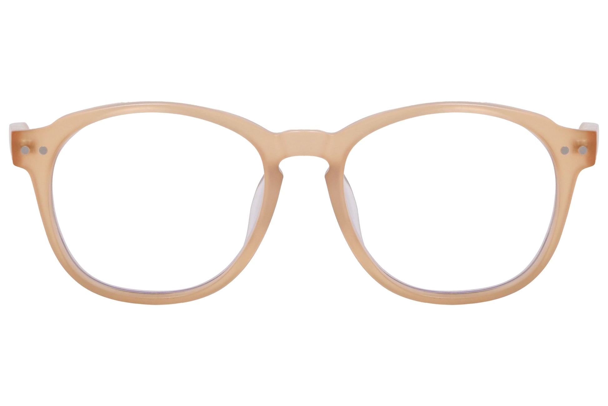 oryx rectangle cashmere eyeglasses frame viewed from front angle.