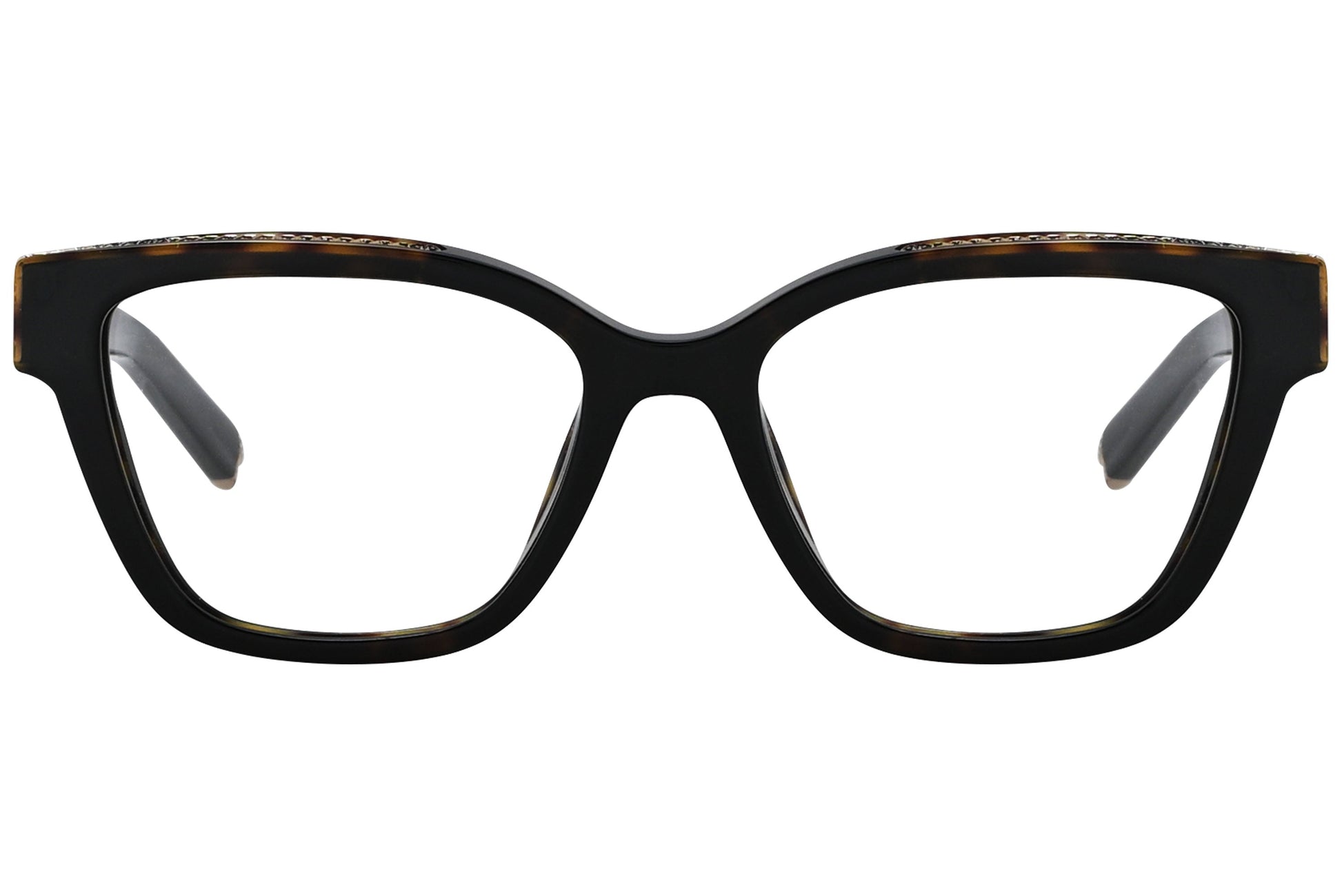 philipp-plein oval gold eyeglasses frame viewed from a 90-degree angle.