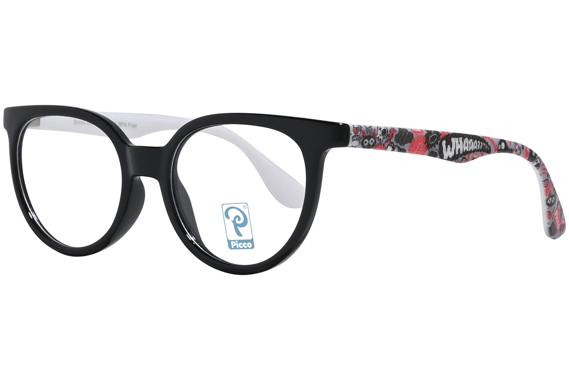 Side view of stylish eyeglasses with sleek frame design