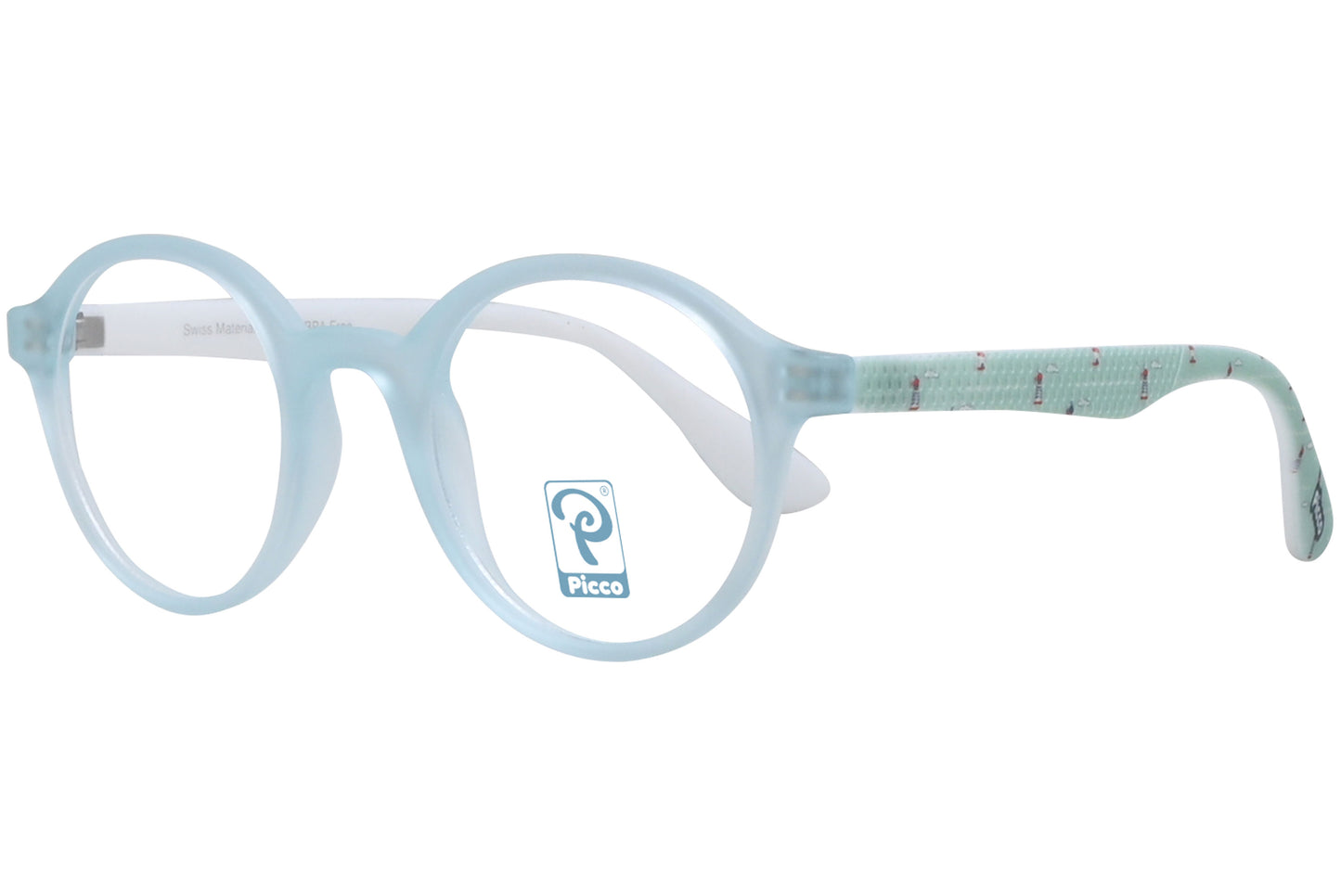 Side view of stylish eyeglasses with sleek frame design