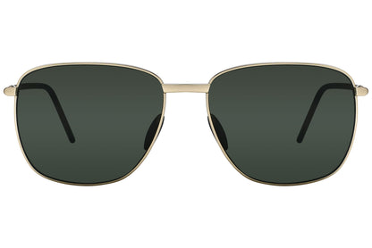 Porsche Design Rectangle Gold Sunglasses Model: P8630-C Front View