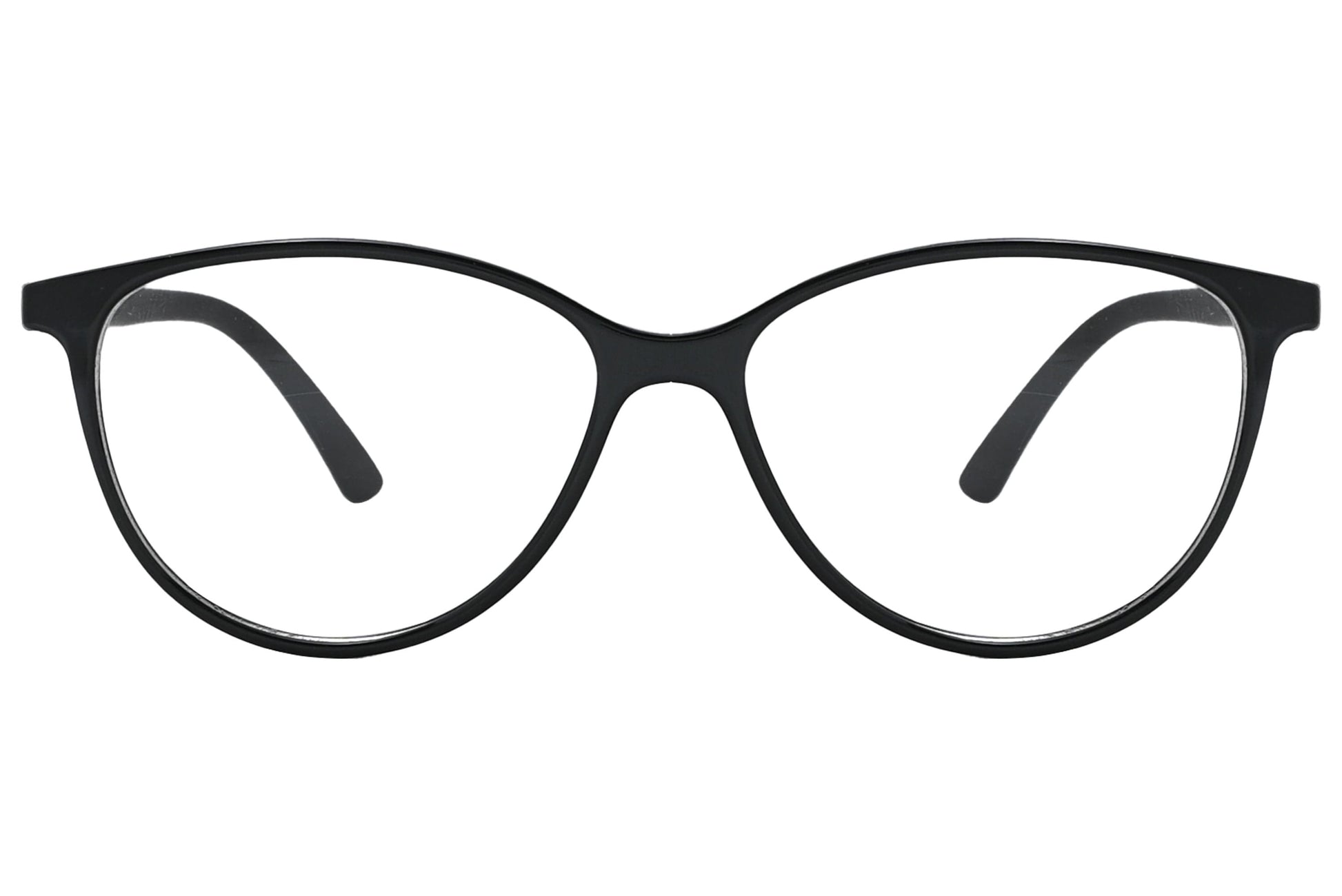 porto romano rectangle white eyeglasses frame viewed from front angle.