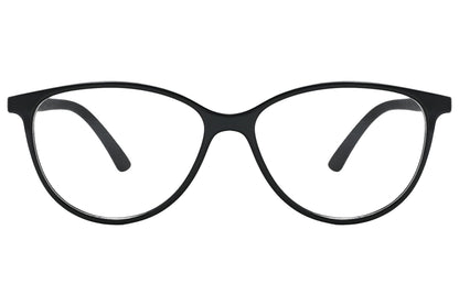 porto romano rectangle white eyeglasses frame viewed from front angle.