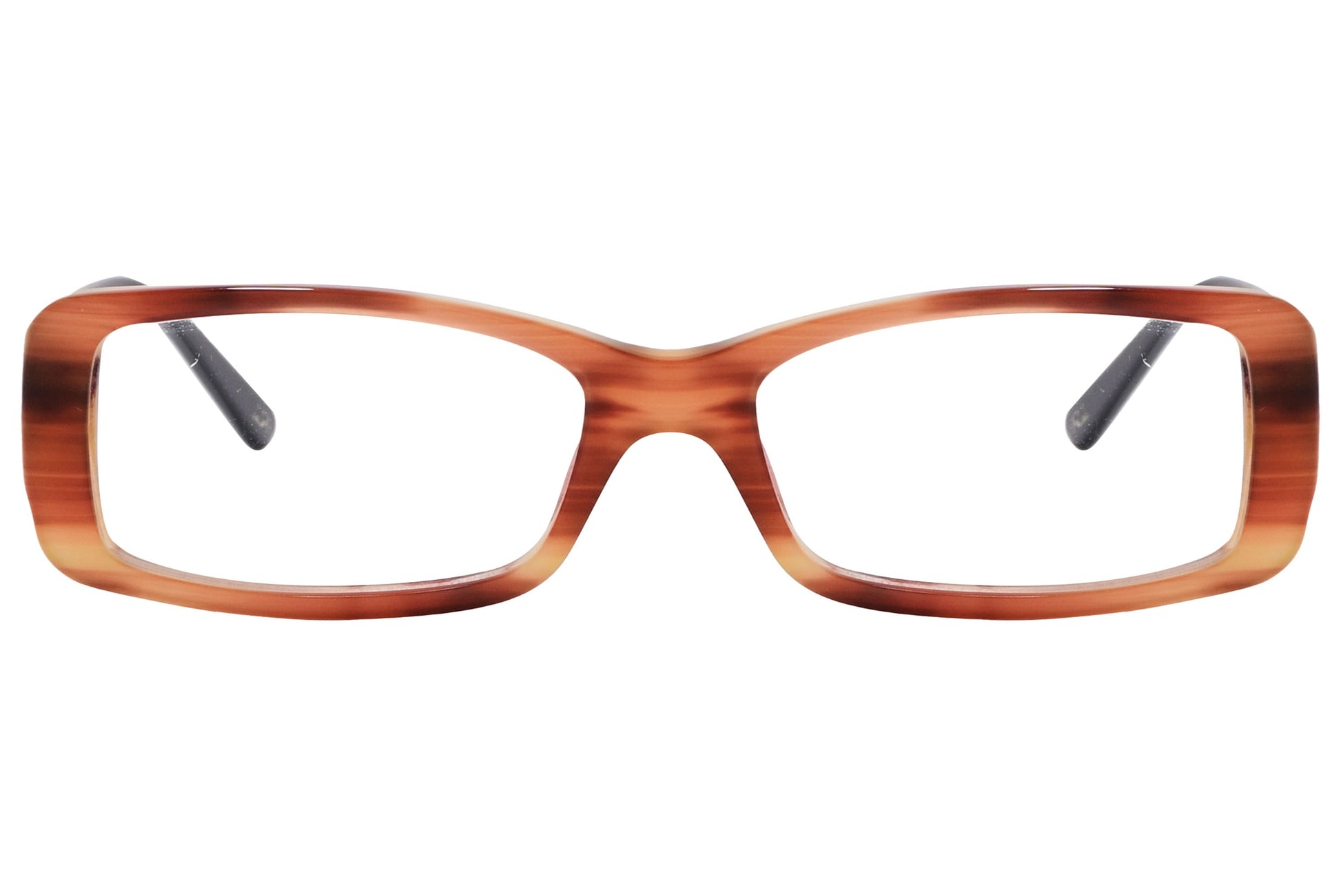 ralph lauren rectangle tortoise and black eyeglasses frame viewed from front angle.