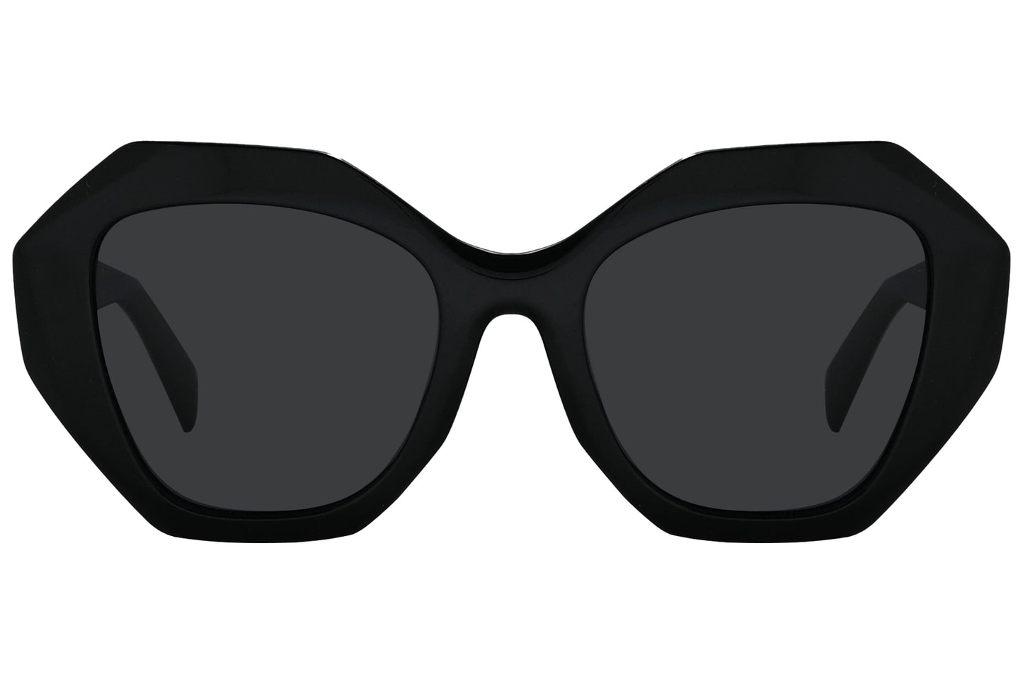 Rexus Black Color Wayfarer Sunglasses Viewed From Front Angle.