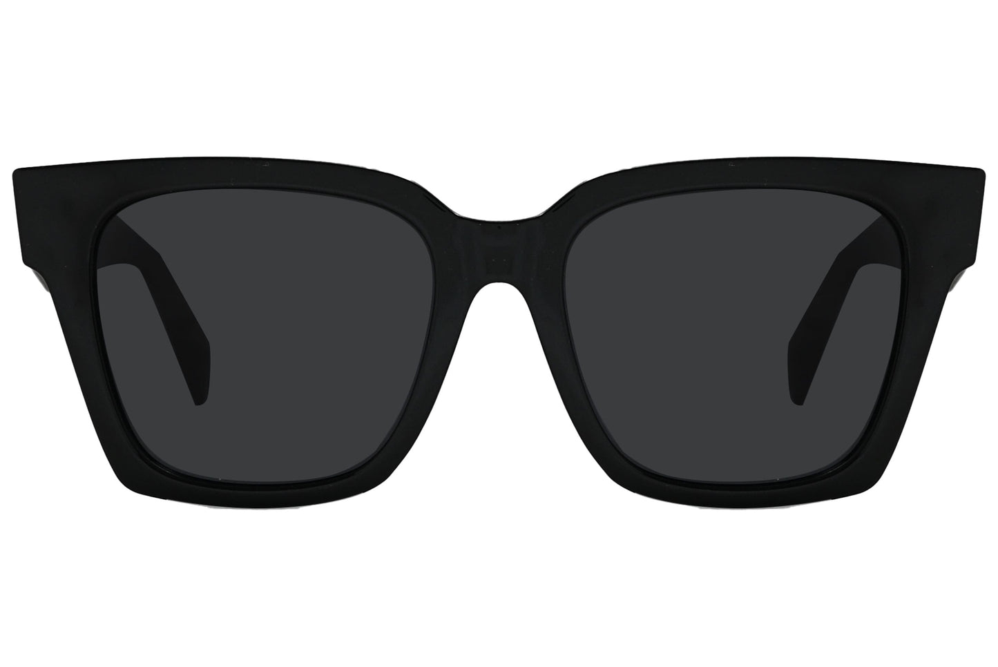 Rexus Black Color Geometric Sunglasses Viewed From Front Angle.