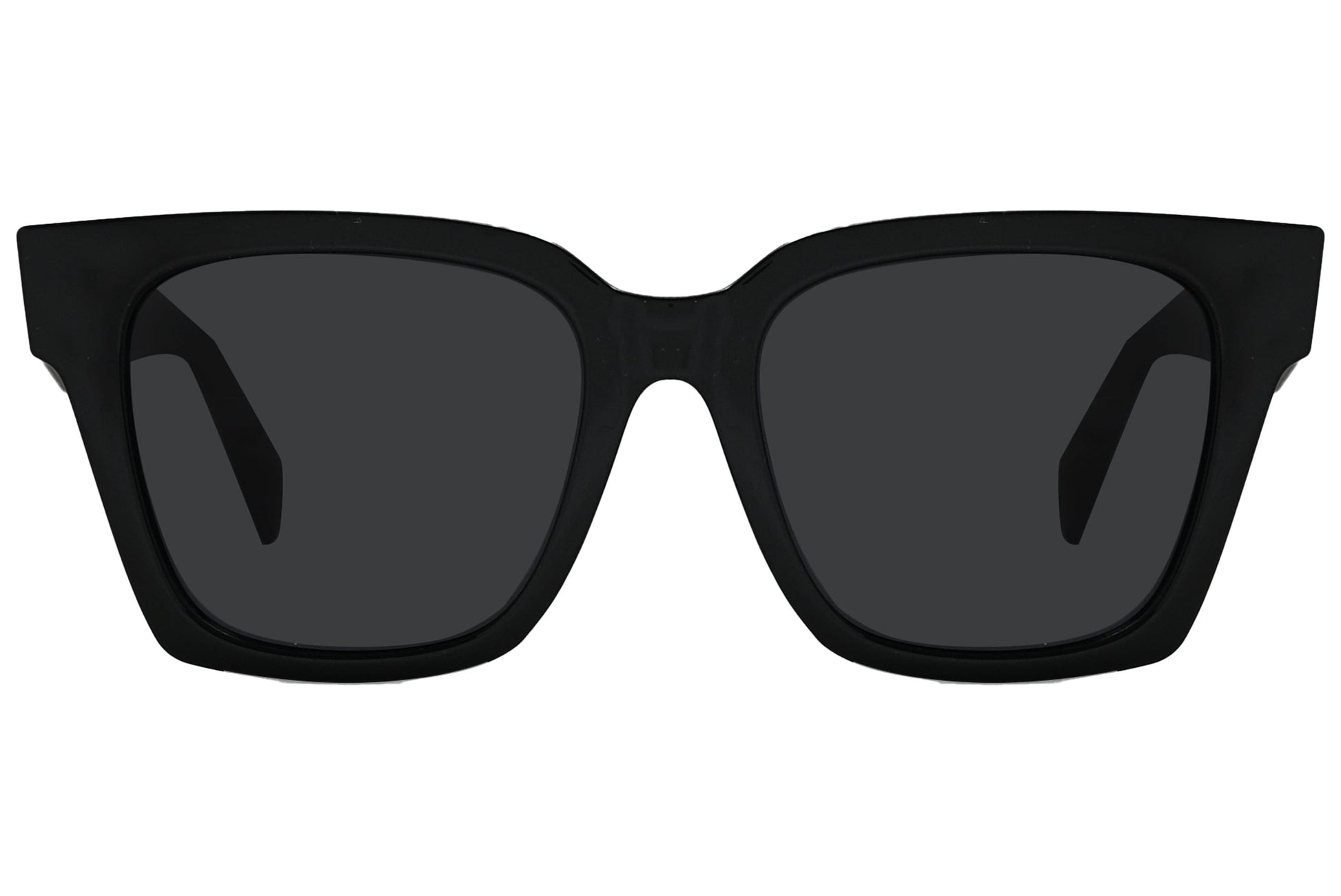 Rexus Black Color Geometric Sunglasses Viewed From Front Angle.