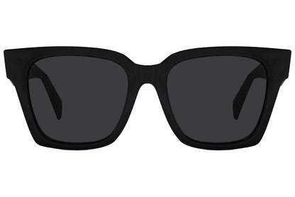 Rexus Black Color Geometric Sunglasses Viewed From Front Angle.