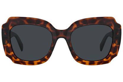 Rexus Tortoise Color Geometric Sunglasses Viewed From Front Angle.