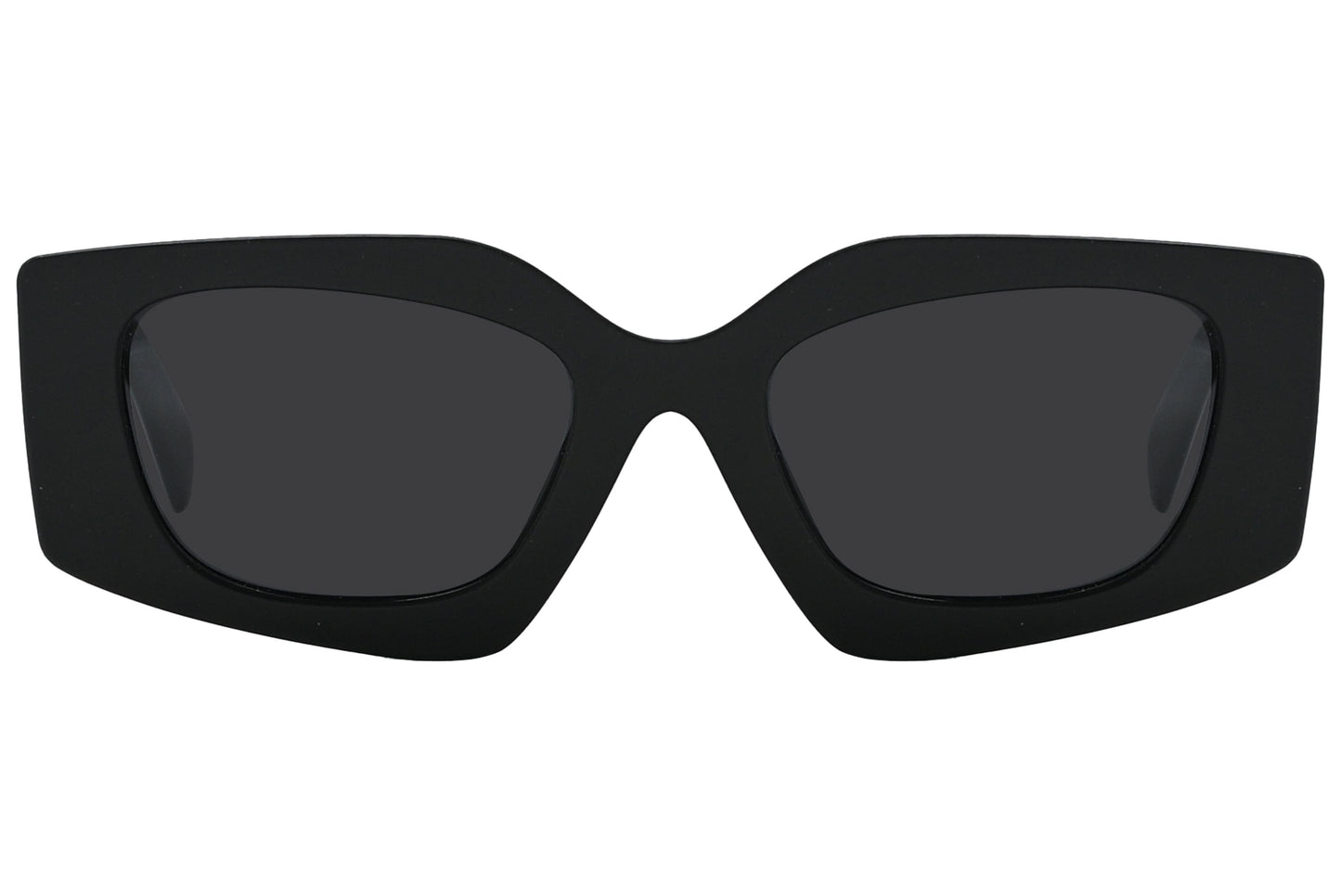 Rexus Black Color Geometric Sunglasses Viewed From Front Angle.