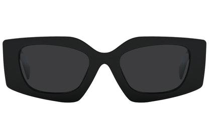 Rexus Black Color Geometric Sunglasses Viewed From Front Angle.