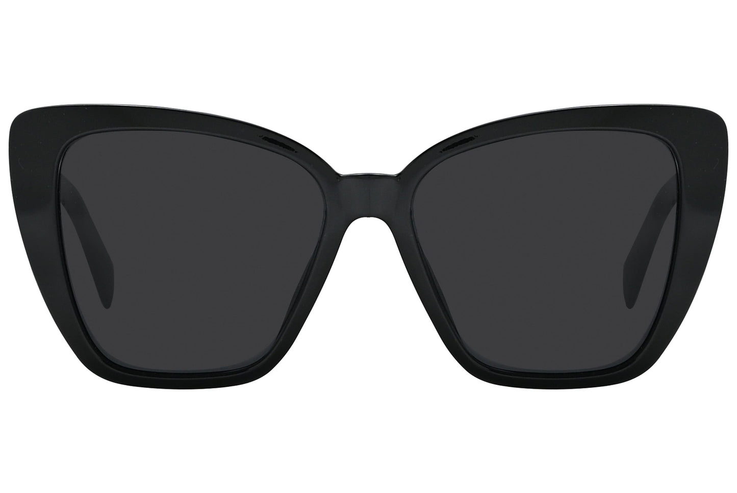 Rexus Black Color Geometric Sunglasses Viewed From Front Angle.