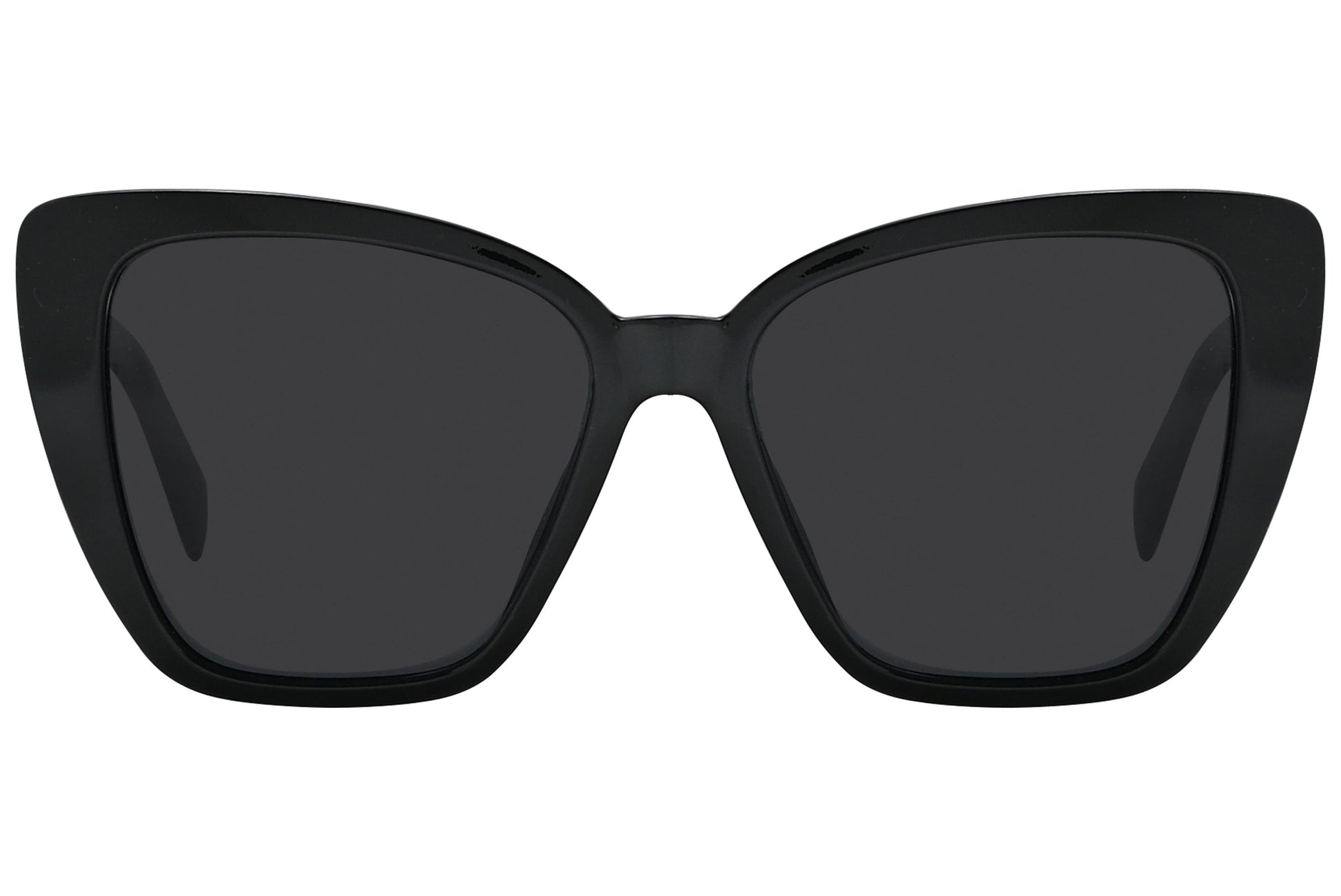 Rexus Black Color Geometric Sunglasses Viewed From Front Angle.