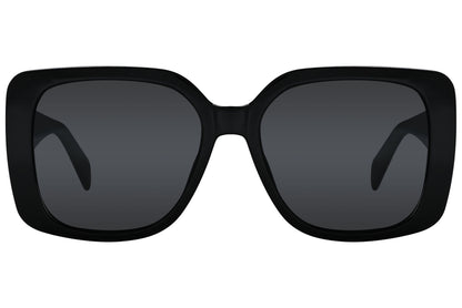 Rexus Black Color Square Sunglasses Viewed From Front Angle.