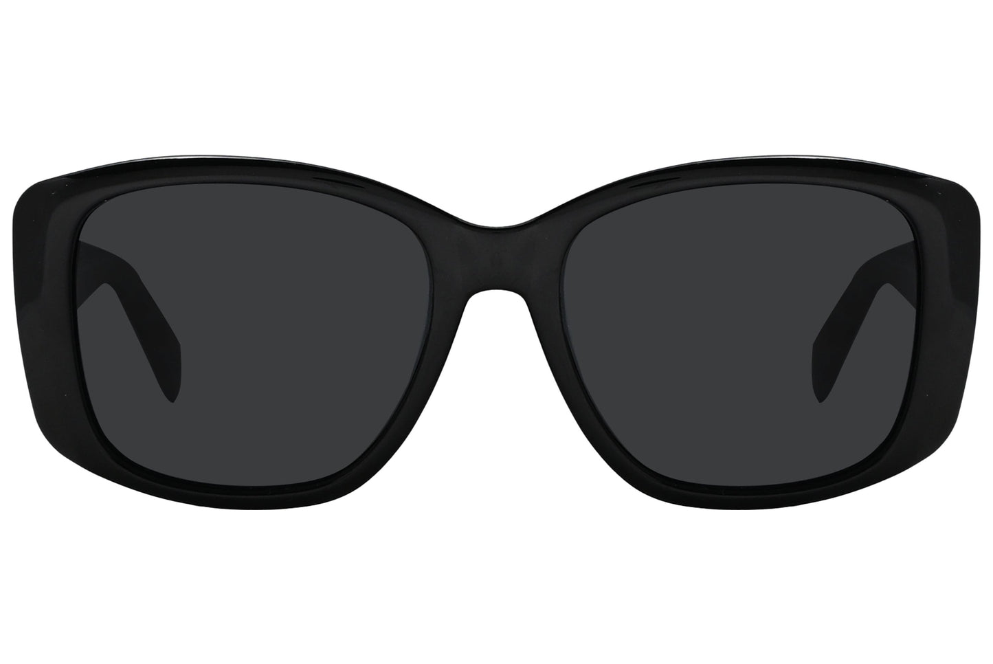 Rexus Black Color Geometric Sunglasses Viewed From Front Angle.