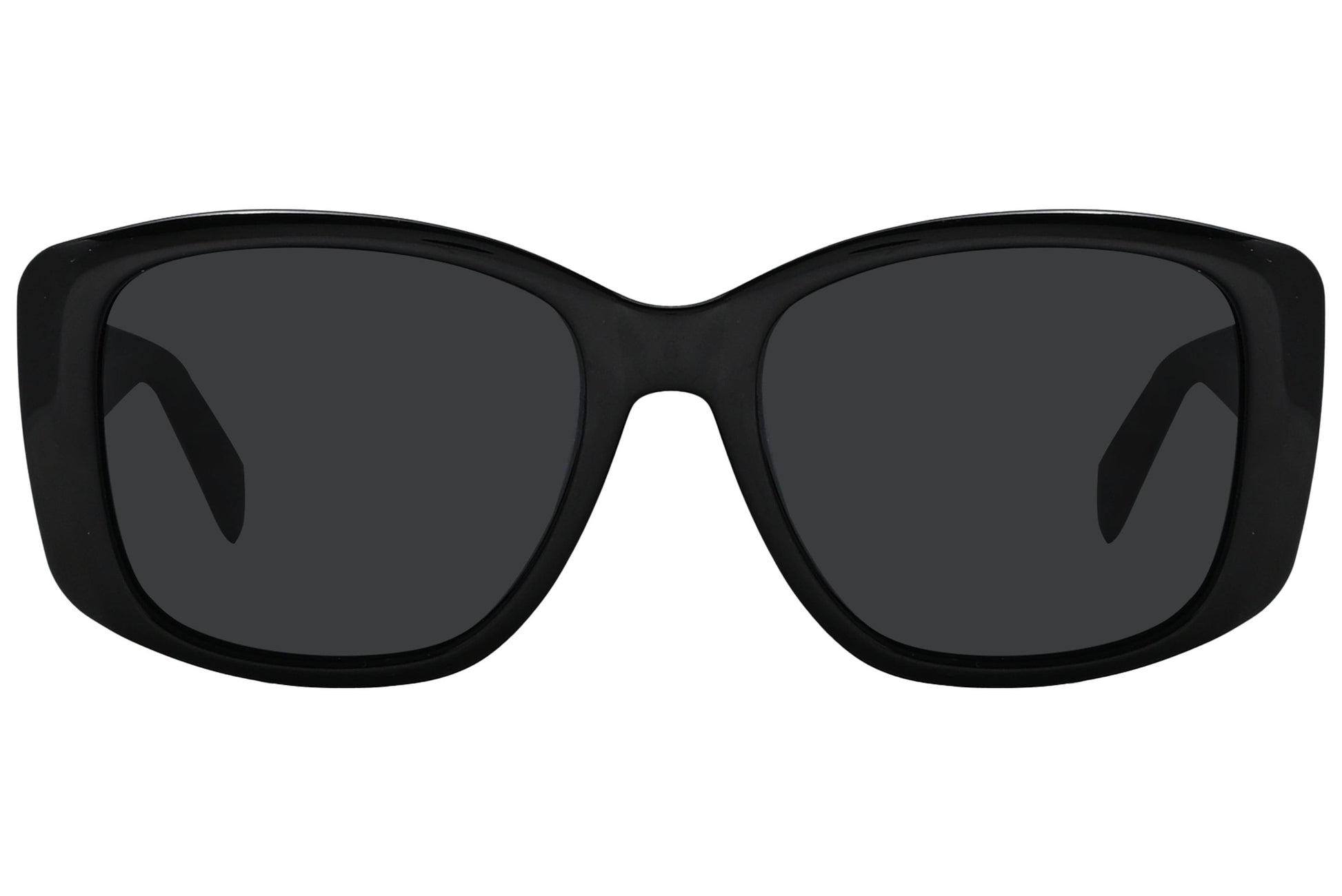 Rexus Black Color Geometric Sunglasses Viewed From Front Angle.