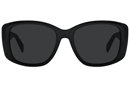 Rexus Black Color Geometric Sunglasses Viewed From Front Angle.