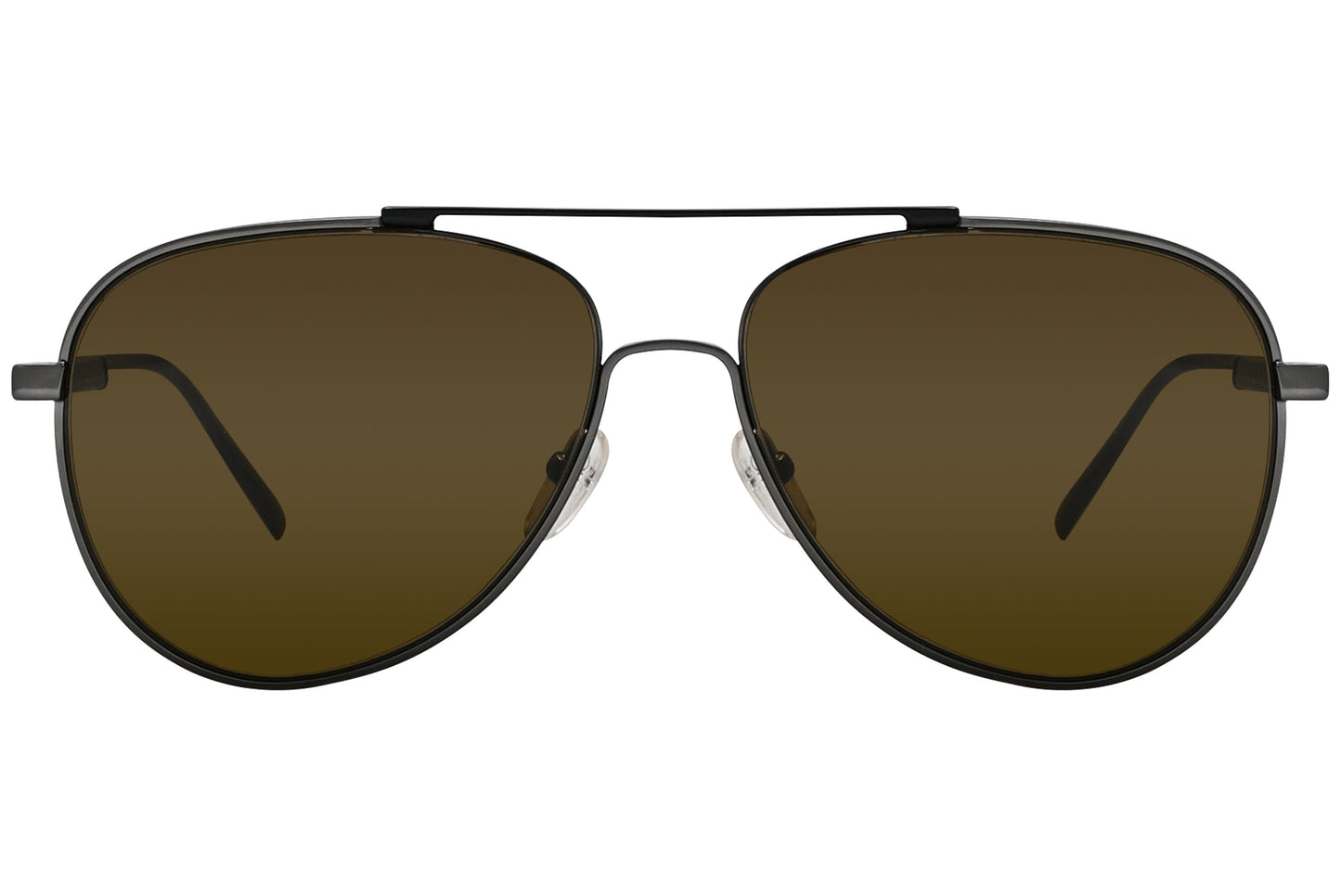 Salvatore Ferragamo Black Color Aviator Sunglasses Viewed From front Angle.