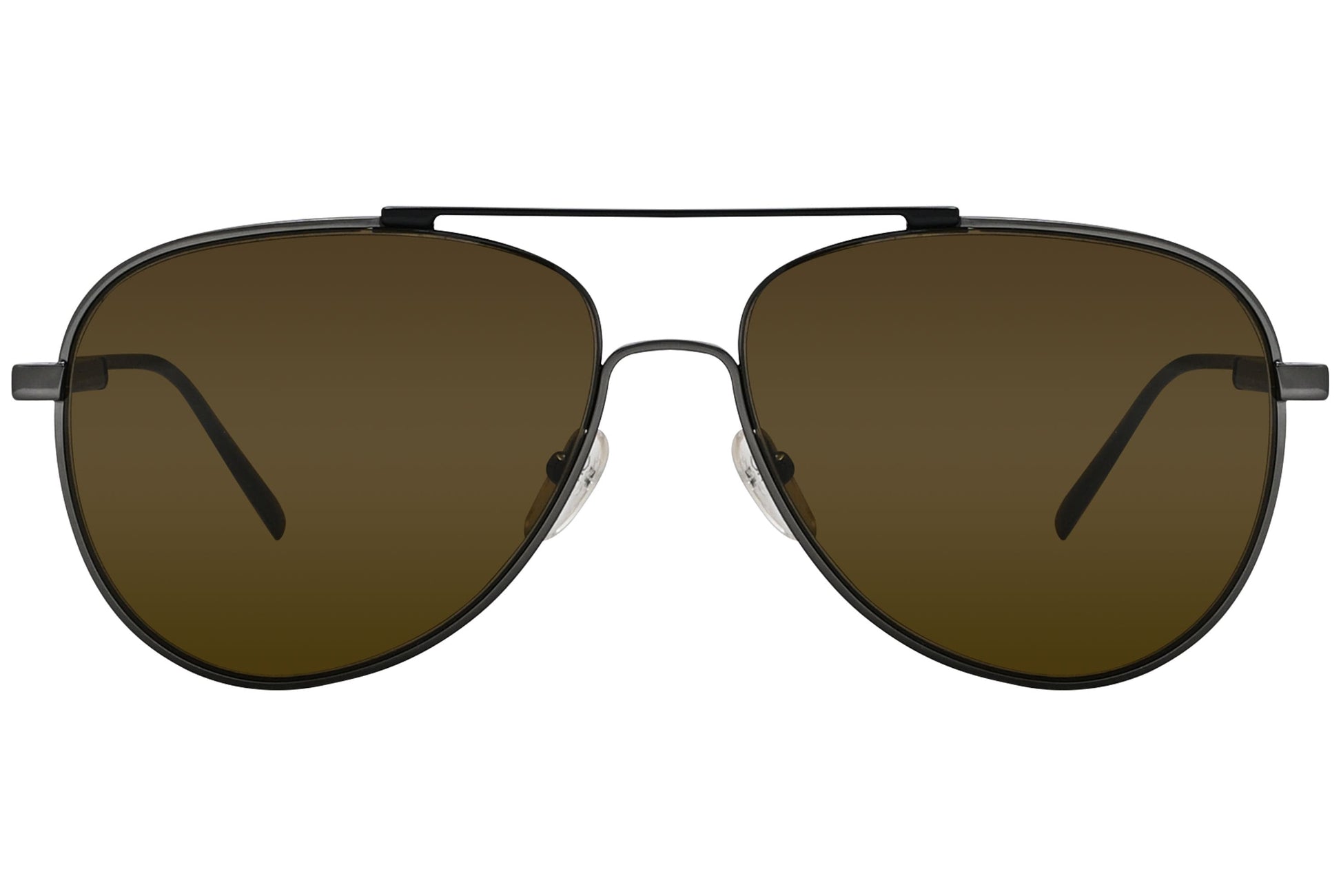 Salvatore Ferragamo Black Color Aviator Sunglasses Viewed From front Angle.