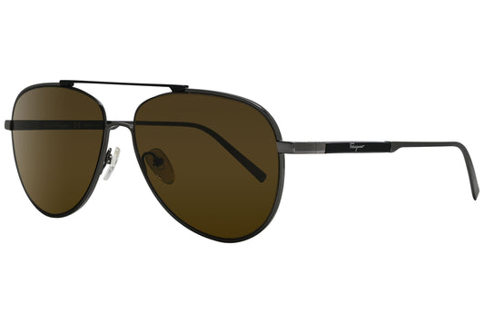 Salvatore Ferragamo Aviator Brown Sunglasses Model: SF174S-021 Side View