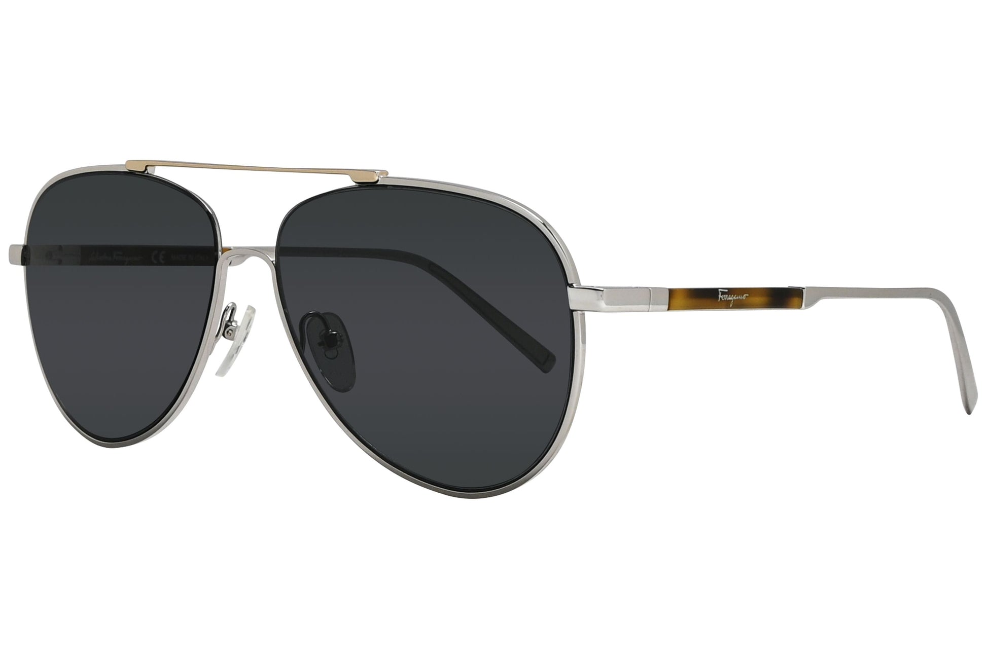 Salvatore Ferragamo Aviator Gray Sunglasses Model: SF174S-035 Side View