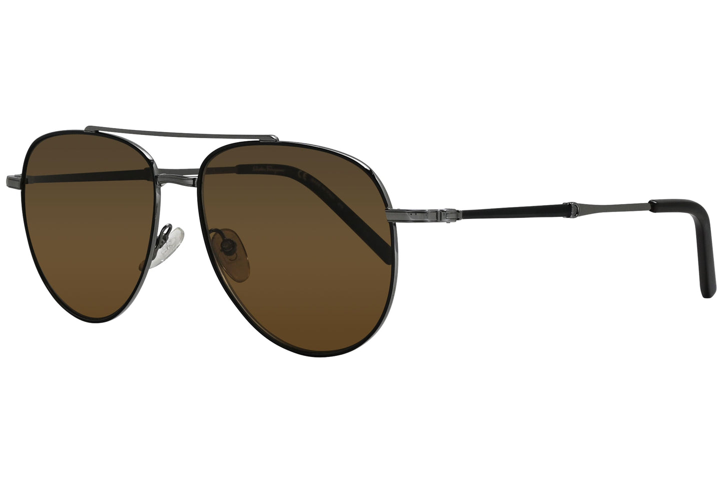 Salvatore Ferragamo Aviator Brown Sunglasses Model: SF226SP-021-POL Side View