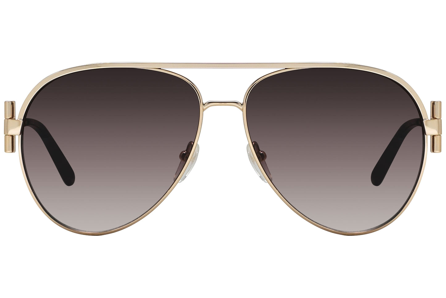 Salvatore Ferragamo Aviator Gold Sunglasses Model: SF237S-768 Front View