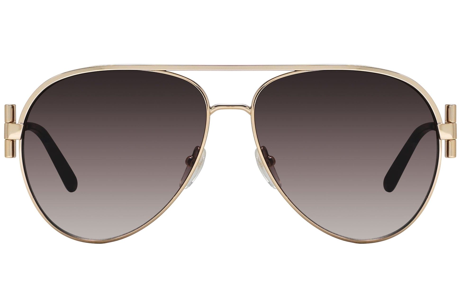 Salvatore Ferragamo Aviator Gold Sunglasses Model: SF237S-768 Front View