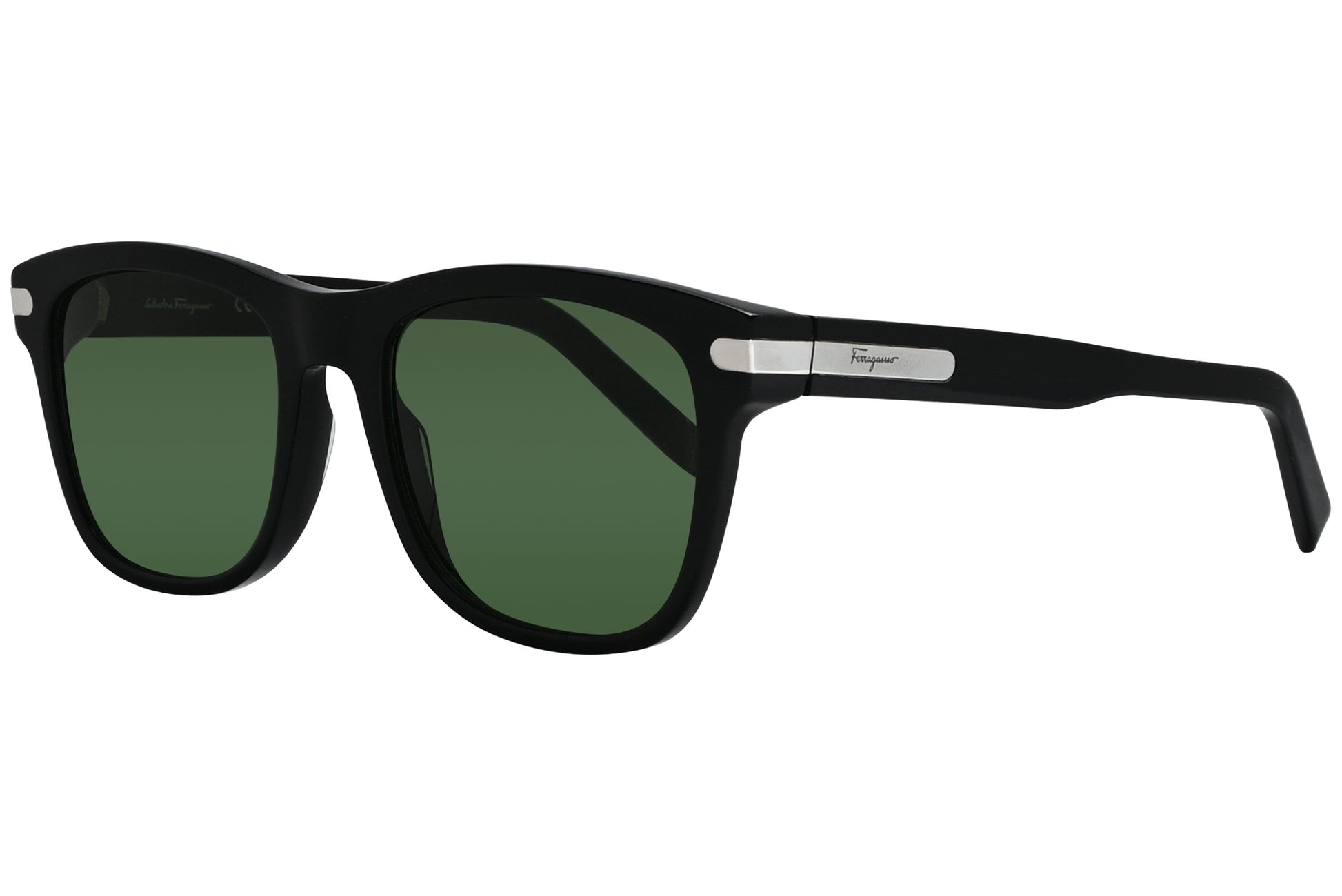 Salvatore Ferragamo Wayfarer Green Sunglasses Model: SF936S-001 Side View