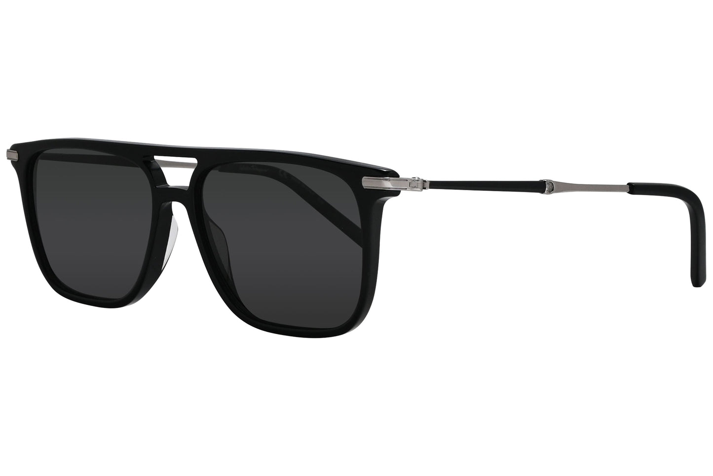 Salvatore Ferragamo Wayfarer Gray Sunglasses Model: SF966SP-001-POL Side View