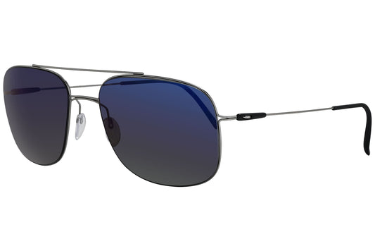 Silhouette Aviator Blue Sunglasses Model: 8716-75-7010 Side View