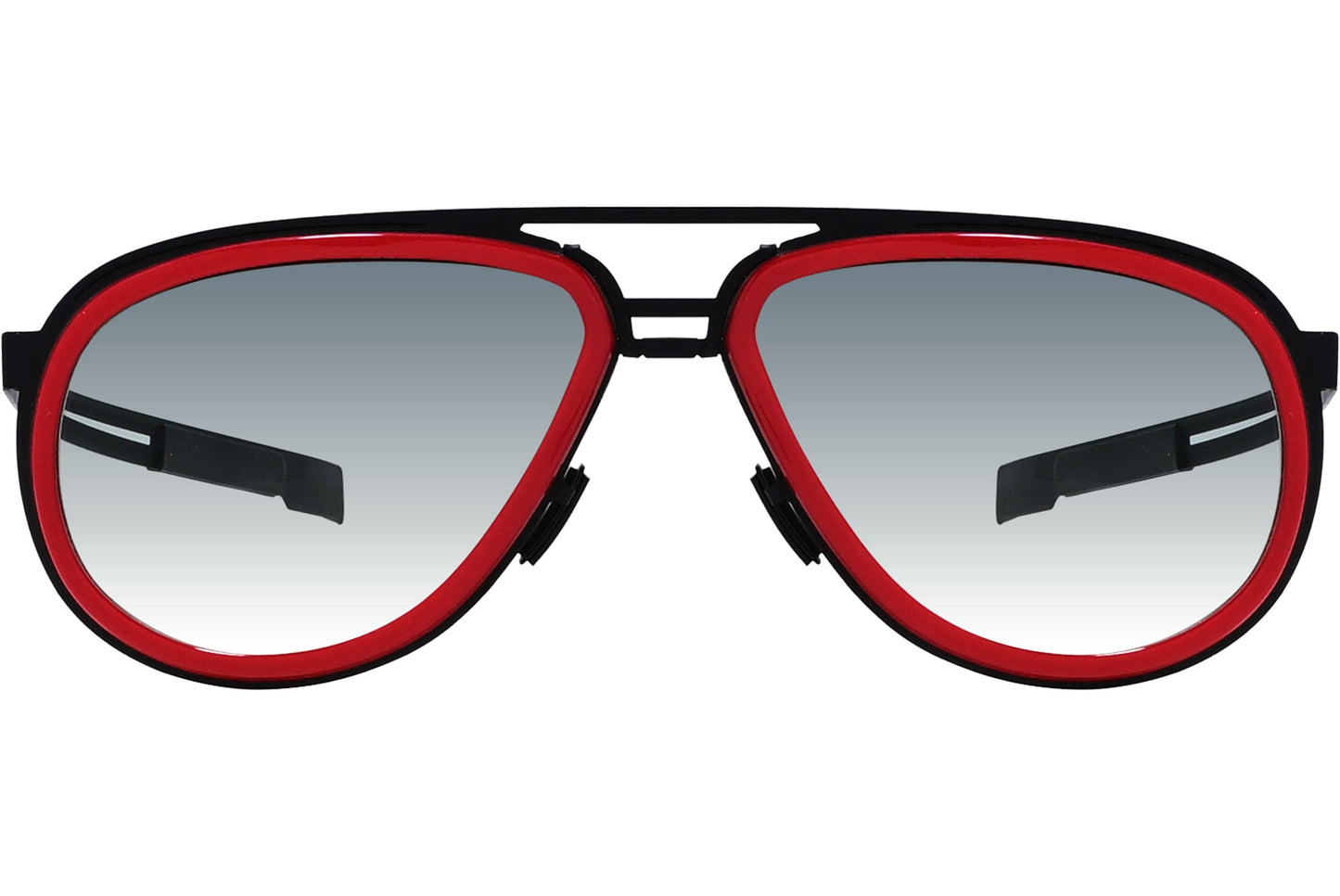 Strada Del Sole Aviator Red Sunglasses Model: 016-BLACK-RED