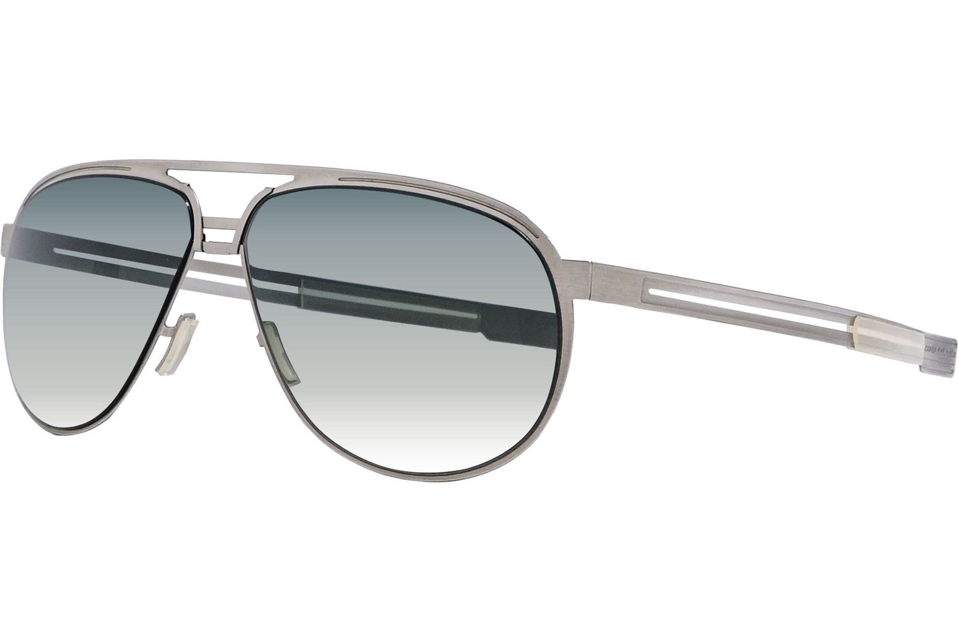 Strada Del Sole Aviator Silver Sunglasses Model: 016-SILGRAYGRAD