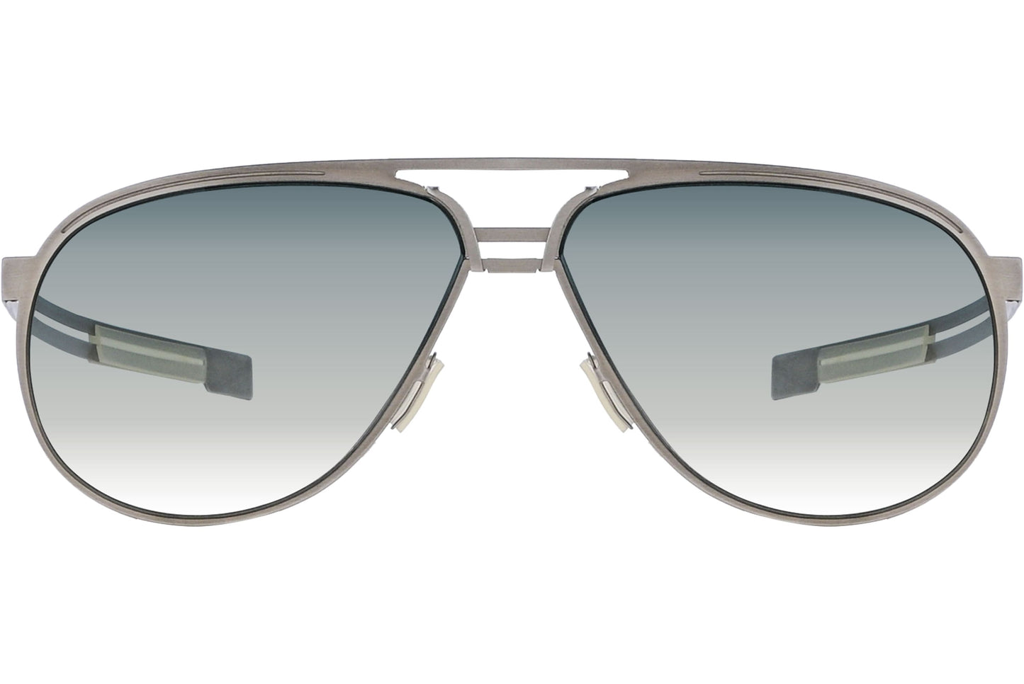 Strada Del Sole Aviator Silver Sunglasses Model: 016-SILGRAYGRAD