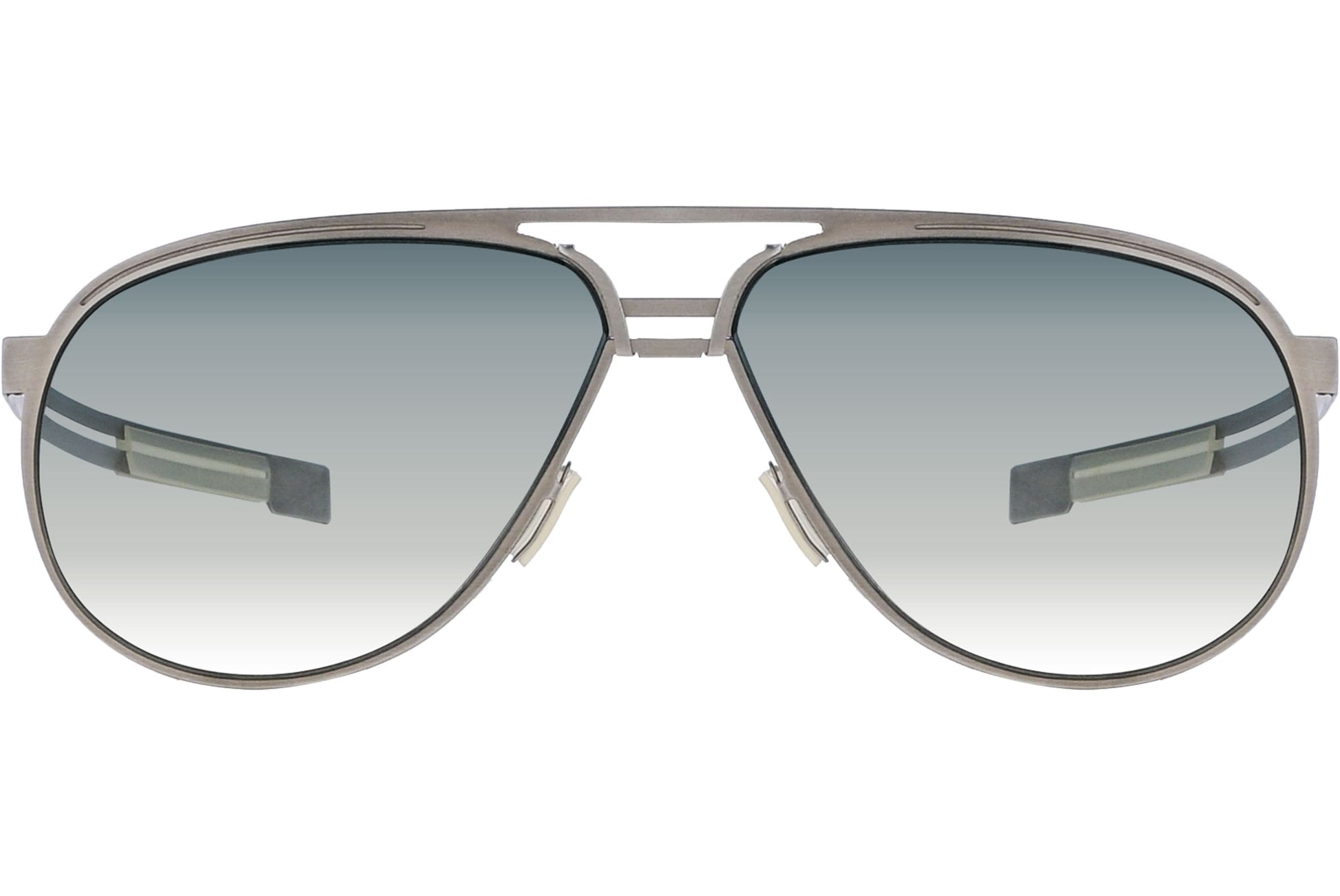 Strada Del Sole Aviator Silver Sunglasses Model: 016-SILGRAYGRAD