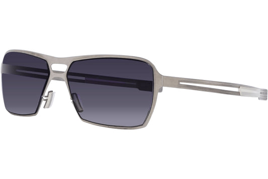 Strada Del Sole Aviator Silver Sunglasses Model: 073-SILVER-PURPLE