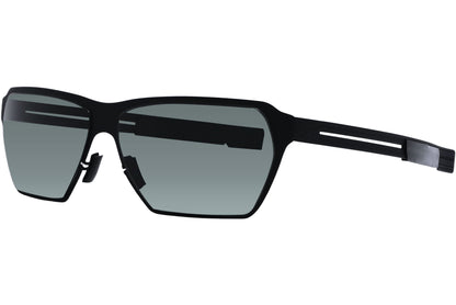 Strada Del Sole Geometric Black Sunglasses Model: 075-BLACK