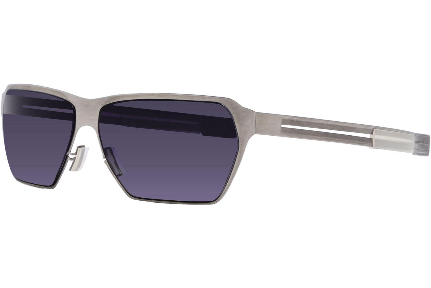 Strada Del Sole Geometric Silver Sunglasses Model: 075-SILVER-PURPLE