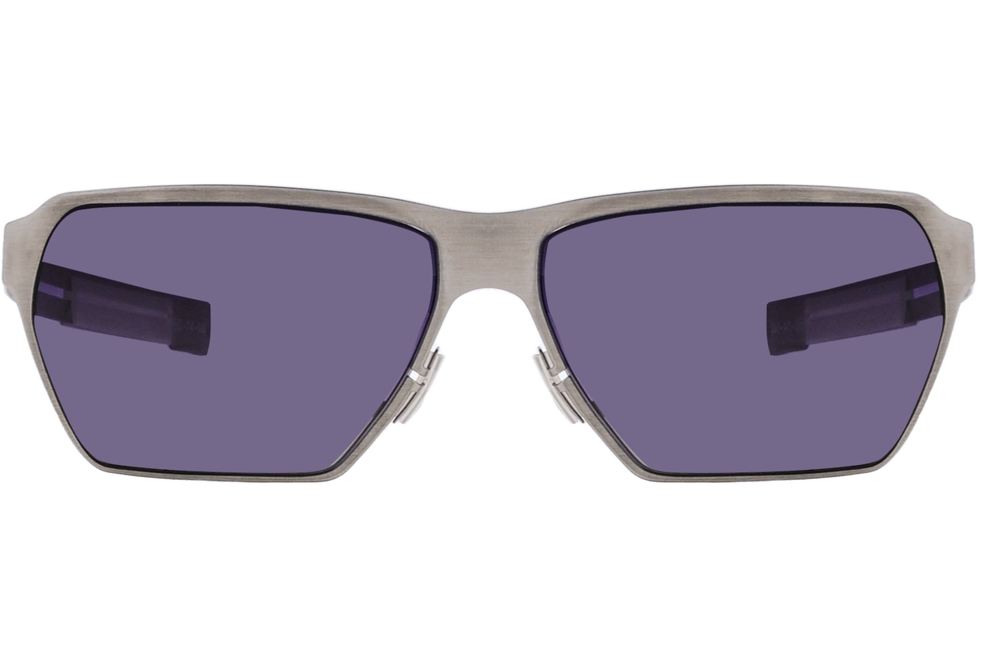 Strada Del Sole Geometric Silver Sunglasses Model: 075-SILVER-PURPLE