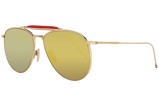 Thom Browne Aviator Gold Sunglasses Model: TB015-GLD