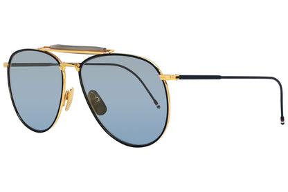 Thom Browne Aviator Navy Blue Sunglasses Model: TB015-NVY-GLD