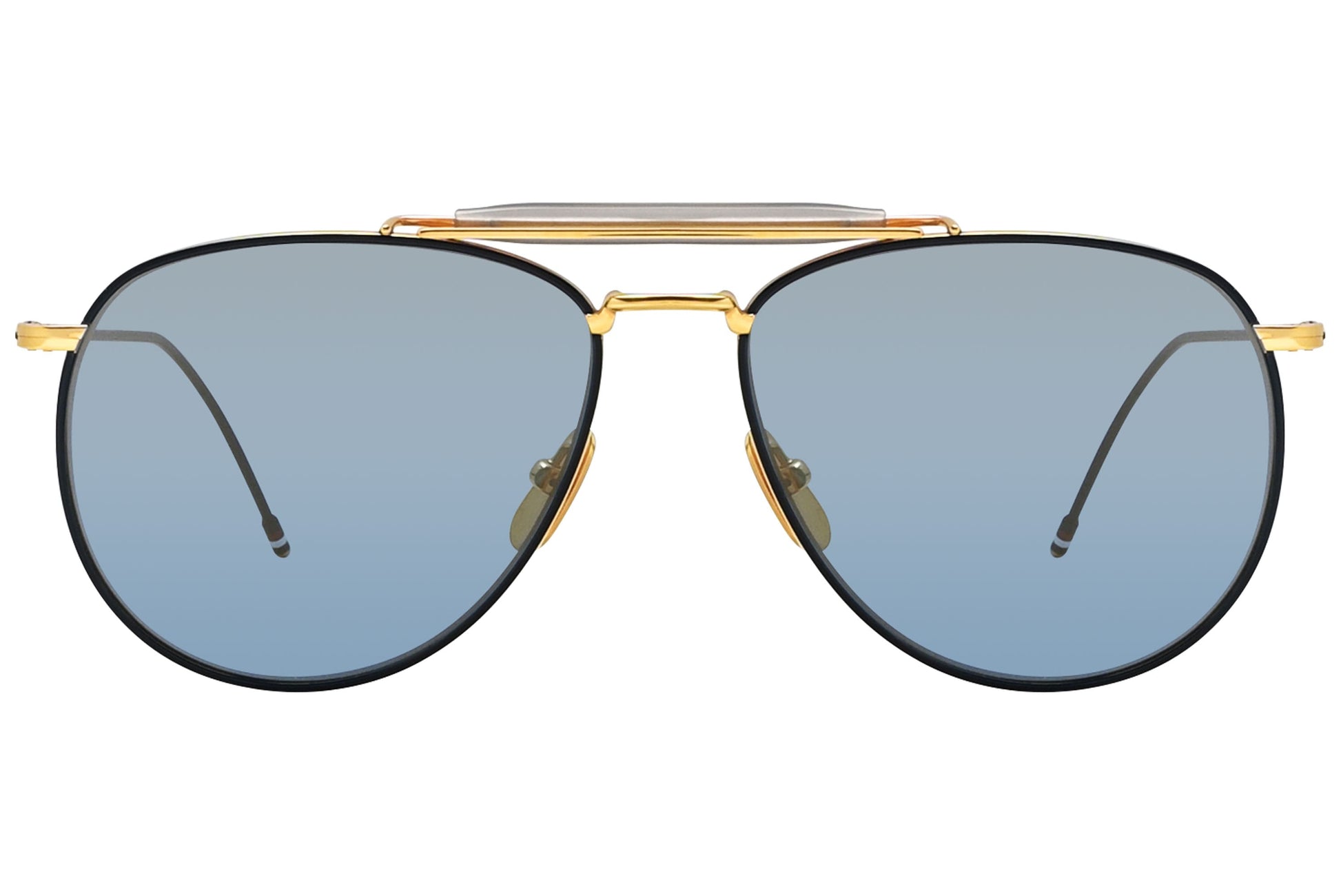 Thom Browne Aviator Navy Blue Sunglasses Model: TB015-NVY-GLD