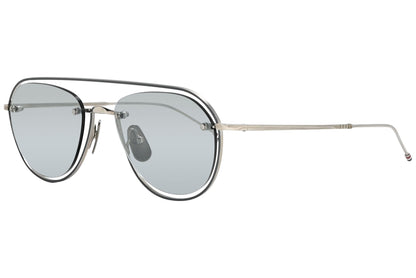 Thom Browne Aviator Silver Sunglasses Model: TBS112-SLV-GRY