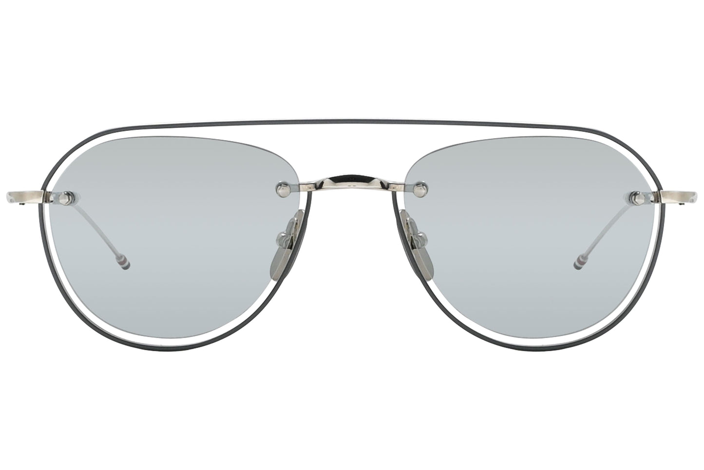 Thom Browne Aviator Silver Sunglasses Model: TBS112-SLV-GRY