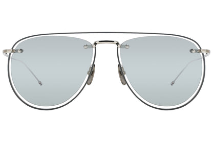 Thom Browne Aviator Silver Sunglasses Model: TBS113-SLV-GRY