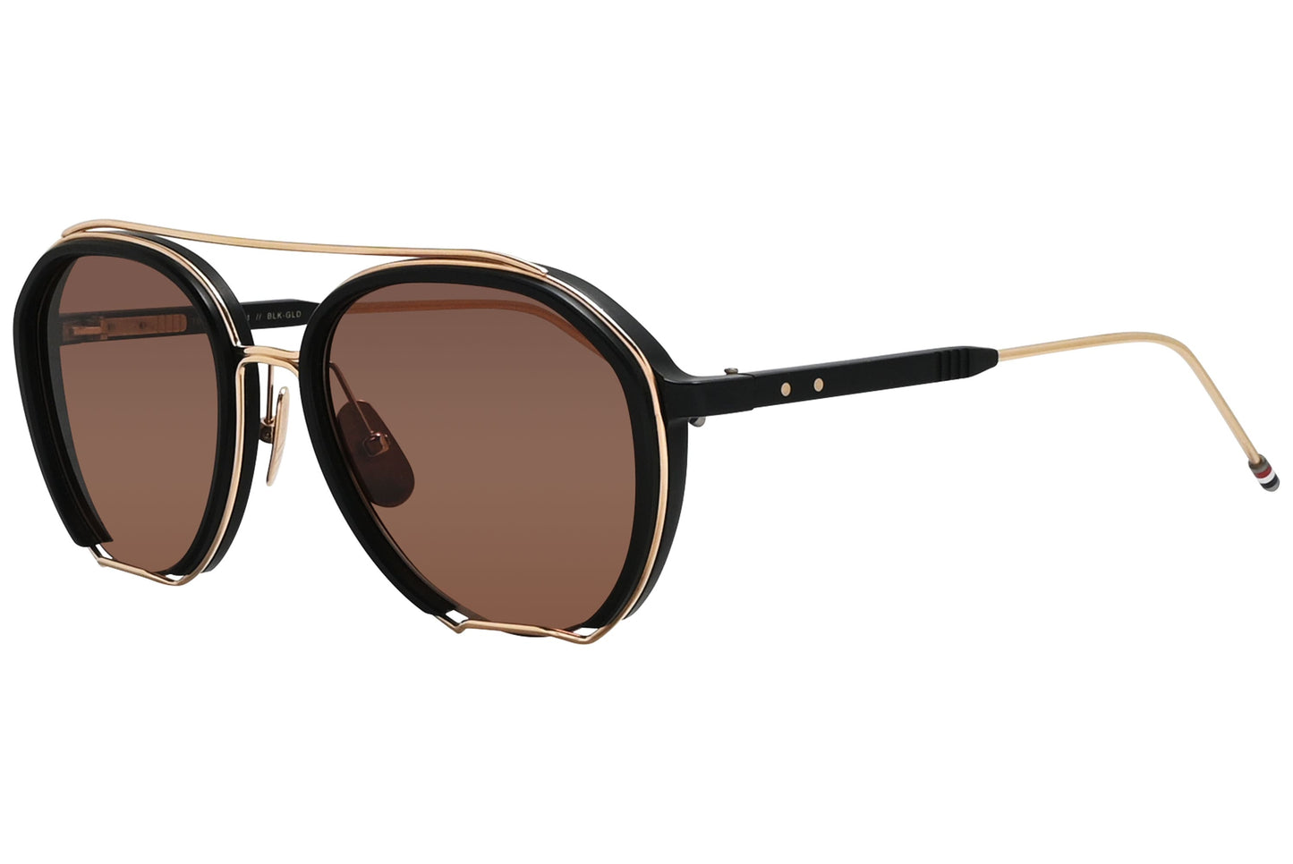 Thom Browne Aviator Gold Sunglasses Model: TBS810-BLK-GLD