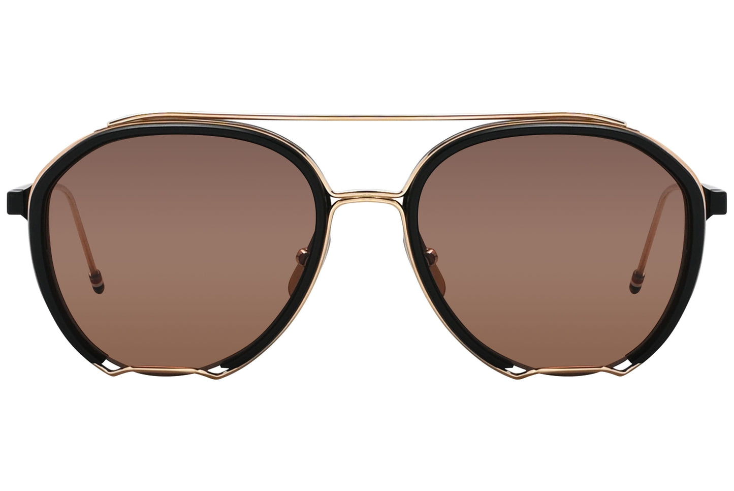 Thom Browne Aviator Gold Sunglasses Model: TBS810-BLK-GLD