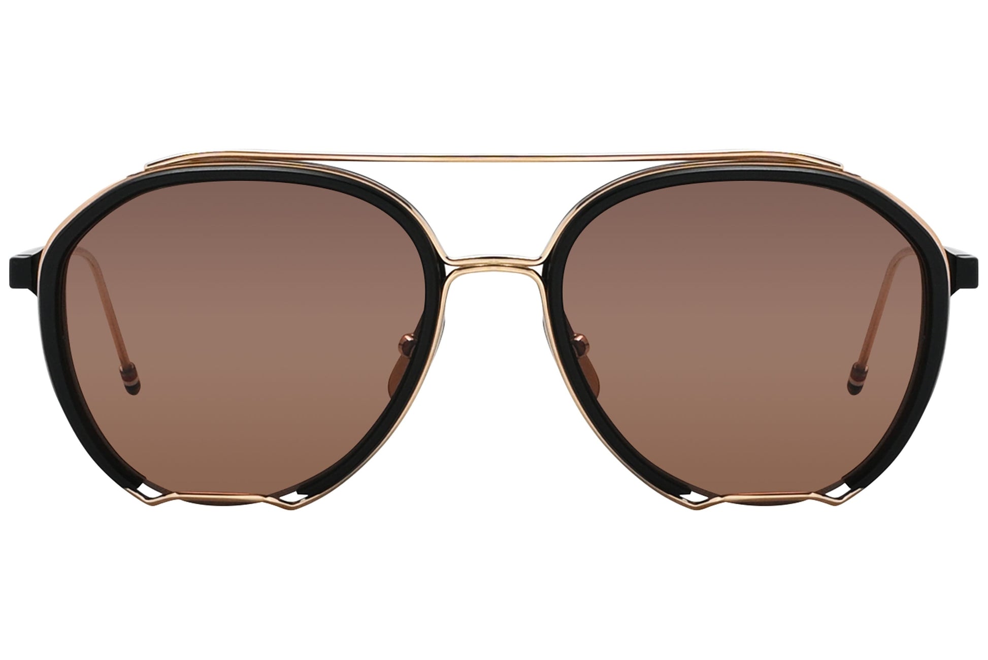 Thom Browne Aviator Gold Sunglasses Model: TBS810-BLK-GLD