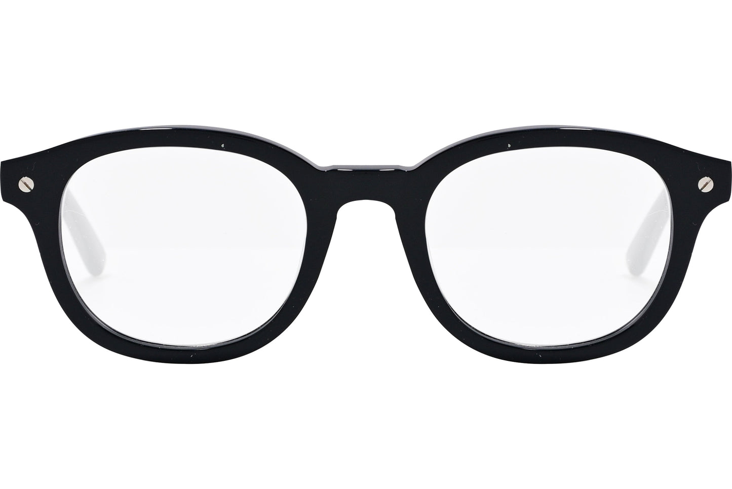 tod's square black eyeglasses frame viewed from front angle.