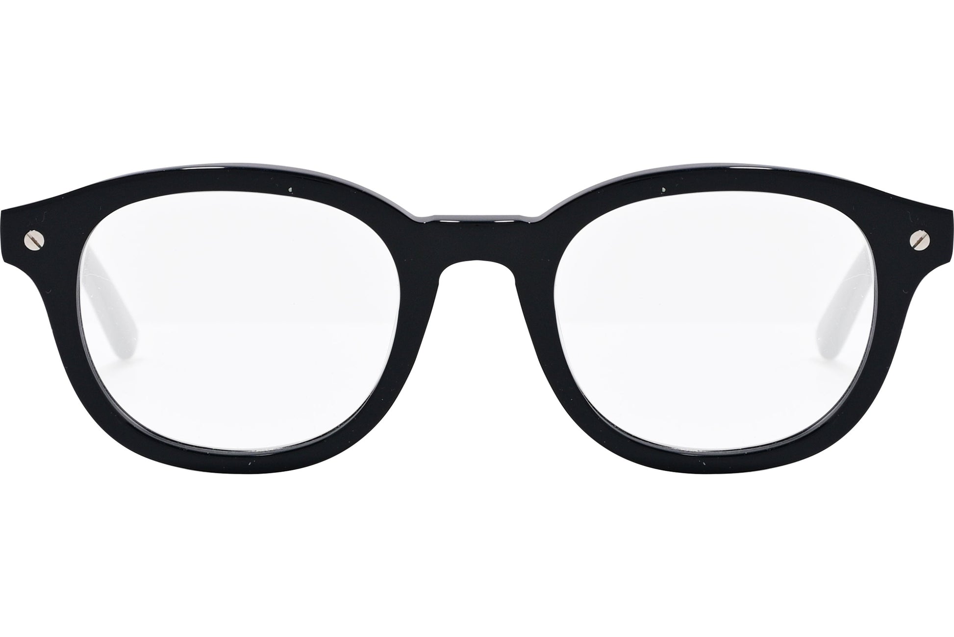 tod's square black eyeglasses frame viewed from front angle.